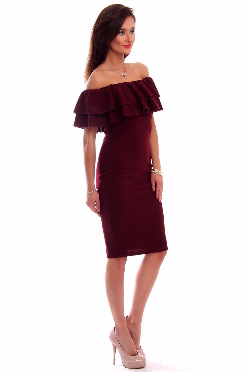 dámske šaty, elegantné šaty, koktejlové šaty,puzdrové šaty, letné šaty,šaty na leto, šaty s volánom,šaty na svadbu, dámske šaty bordové